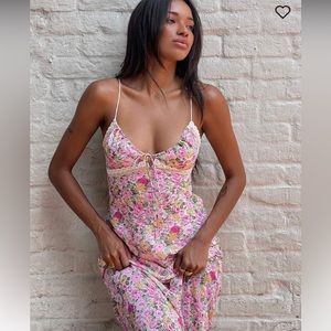 Princess Polly Emily Maxi Dress Pink Floral. Women Size US 10.